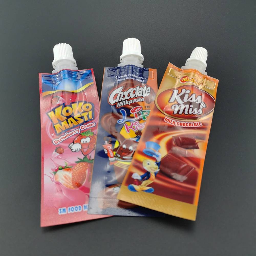 10g Custom Printed Nozzle Pouch Small Plastic Packaging Chocolate Bag