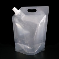 in stock clear 2L large spout juice pouch bag